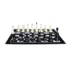 DIANDIAN Folding Chess Set 19" Plastic Chessboard Set Counterweight Pieces With Storage Slots Travel Chess Educational Toys For Beginner (Size : 48cm/19in)