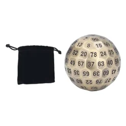 SOFW D100 Number Dice, Wear Resistant 2.0in Diameter Game Toys Heavy Duty Polyhedral Random Metal D100 Dice With Bag For Over 14 Years Old (Brass Color) 12 SOFW D100 Number Dice, Wear Resistant 2.0in Diameter Game Toys Heavy Duty Polyhedral Random Metal D100 Dice With Bag For Over 14 Years Old (Brass Color) -Classic Board Game Shop 31Coi7ACmsL