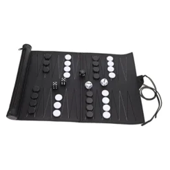 Operitacx 2 Sets Travel Backgammon Children Chess Toys Travel Games Backgammon Board Game Set Black Pu Leather Checkerboard Backgammon Sets For Kids Table Board Toys Small Table Chess Toys -Classic Board Game Shop 31VweHnS7ML