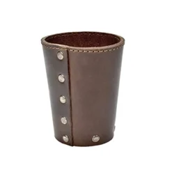Hide & Drink, Thick Leather Dice Rolling Cup, Party Games, Bar & Casino Accessories, Handmade Includes 101 Year Warranty :: Bourbon Brown