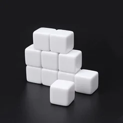 MOXIOU DC 10pcs 18mm DIY Blank Dice Acrylic Polyhedron Teaching Engraving Write Toys D106 (Color : A) -Classic Board Game Shop 31jgChSVkXL