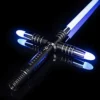 CVCBSER FX Dueling Lightsaber RGB 16 Colors Changeable Premium Aluminium Alloy Hilt Light Saber With 12 Mode Sound Force Lightsaber Toys (Black+)