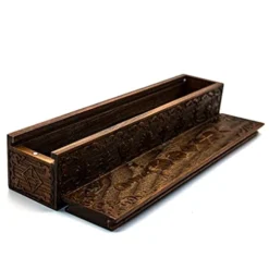 UDIXI Wooden DND Dice Box, Rectangle Wooden Dice Box For Dice Storage, Walnut Dice Box With Slide Lid (Sword) -Classic Board Game Shop 410WadhSphL