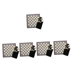 Ibasenice 5 Sets Board Game Toys For Travel Toys For Adults Vintage Toys Travel Chess Games Board Squiz Toys Mini Travel Plastic Checkerboard And Chess Set Chess Sets For Adults Chess Kit Go