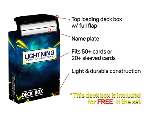 Lightning Card Collection Ultimate Rare Card Bundle- 100+ Cards (15 Holo Cards And Rare Cards And 2 Ultra Rare Cards Inculded) And A Deckbox That Is Compatible With Pokemon Cards 2 Lightning Card Collection Ultimate Rare Card Bundle- 100+ Cards (15 Holo Cards And Rare Cards And 2 Ultra Rare Cards Inculded) And A Deckbox That Is Compatible With Pokemon Cards - Image 2
