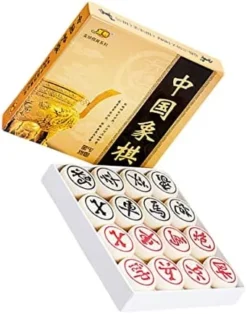 Alasum Travel Chess Game Xiangqi Travel Game Travel Toys Desktop Toys Wooden Chess Board Portable Chess 3D Funny Chess High-end Chinese Chess Educational Toy Checkerboard Fold Beige 3D -Classic Board Game Shop 412SN3yDhnL. AC