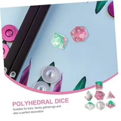Polyhedral Dice 21 Pcs Faceted Dice Acrylic Dice Set Bar Dice Set Casino Dice Set Mini Mini Toys Red Suits Game Dice Number Dice Polyhedron Dice Acrylic Bead D6 Bulk Mini Table -Classic Board Game Shop 413Anb3cdSL
