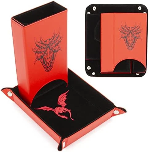 CASEMATIX Portable Dice Tower And Tray Set With Non-Scratch Felt Interior - Folding 8" Auto Dice Roller Dice Rolling Tower ForRandom Dice Rolling With Board Games, D&D And RPGs 7 CASEMATIX Portable Dice Tower And Tray Set With Non-Scratch Felt Interior - Folding 8" Auto Dice Roller Dice Rolling Tower ForRandom Dice Rolling With Board Games, D&D And RPGs - Image 7