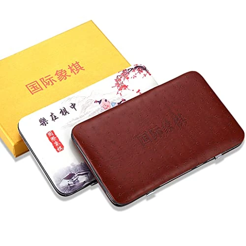 LANGWEI Chess Set, Magnetic Travel Pocket International Chess, Portable Leather Foldable Chessboard Alloy Piece Chessman Board Game Family Toy 6 LANGWEI Chess Set, Magnetic Travel Pocket International Chess, Portable Leather Foldable Chessboard Alloy Piece Chessman Board Game Family Toy - Image 6