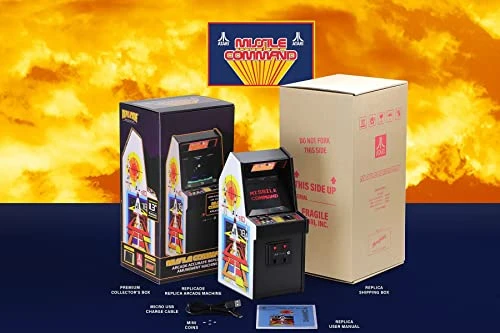 New Wave Toys Missile Command X RepliCade - Playable Video Game Arcade Cabinet 1/6 Scale 11.3 Inch With Trak-Ball XL & CRT FX Screen Lens 2 New Wave Toys Missile Command X RepliCade - Playable Video Game Arcade Cabinet 1/6 Scale 11.3 Inch With Trak-Ball XL & CRT FX Screen Lens - Image 2
