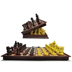 SIMPLEWIN Magnetic 3 In 1 Chess Checkers Backgammon Set, Magnetic Chess Travel Magnet Chess With Folding Case -Classic Board Game Shop 41BGnL9lgOL