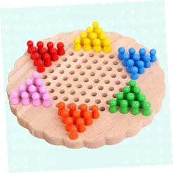 SAFIGLE 1pc Travel Chess Board Toys For Travel Desktop Toys Chess Game For Kids Intelligence Toy For Kids Chinese Draughts Backgammon Set Checkerboard Wooden Pattern China Child -Classic Board Game Shop 41CHs2l88sL