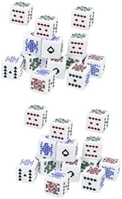 Alasum Birthday Party Games Couples Gifts 32 Pcs Poker Dice Liars Dice Interesting Dice Set Dice Props Funny Game Chips Acrylic Party Supplies Liars Dice Game Couple Gifts White Outfit -Classic Board Game Shop 41GNYatAaL. AC