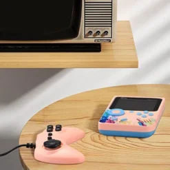 GENERIC Handheld Game Machine ,3-inch Large Screen 500 In One Handheld Computer Nostalgic Classic Children's Puzzle Toy Game Machine Big Screen,Gifts For Chrismas (Pink)