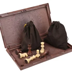 DCLINA Magnetic Travel Chess Set With Folding Wooden Chess Board International With Game Pieces Storage Bag Educational Toys For Kids And Adults -Classic Board Game Shop 41JwQy9W7uL