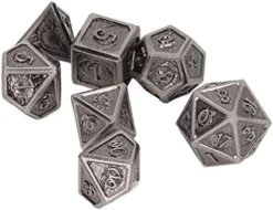 Dice Set, Metal Dice RPG Beautiful Rolling Solid For Tabletop (Type 1) -Classic Board Game Shop 41KVpZLl26L. AC