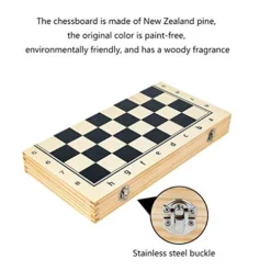 Chess Set Chess Wooden Chess Chess Set With Folding Chess Board Game Sets Storage For Pieces 2 Extra Queens Great Travel Toy G -Classic Board Game Shop 41KoS3QEumL