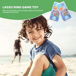 Beach Gift Handheld Water Game Ring Toss: 4pcs Water Ring Game Toy Mini Retro Pastime Toy Road Trip Essentials Kids For Children Adults Nostalgia Gifts -Classic Board Game Shop 41M3Y1lB1YL