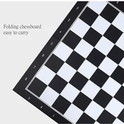 DIANDIAN Folding Chess Set 19" Plastic Chessboard Set Counterweight Pieces With Storage Slots Travel Chess Educational Toys For Beginner (Size : 48cm/19in) -Classic Board Game Shop 41MCXBYAlCL