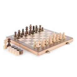 Children's Wooden Chess Adult Portable Chess Game Travel Chess Set Puzzle Interactive Toy Friends Holiday Best Gifts Board Games -Classic Board Game Shop 41MfTFjiqeL