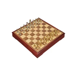 Magnetic Travel Chess Set Solid Wood Metal With Board Storage Compartment Great Travel Toy Set 14.7in Board Games -Classic Board Game Shop 41NSReU3HQL