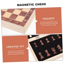 TOYANDONA 1 Set Magnetic Chess Kids Travel Toys Travel Set Toy For Kids Folding Chess Household Magnetic Chess Kids Accessory Parent-Child Wooden Training Set Wood Kids Wooden Toys 9 TOYANDONA 1 Set Magnetic Chess Kids Travel Toys Travel Set Toy For Kids Folding Chess Household Magnetic Chess Kids Accessory Parent-Child Wooden Training Set Wood Kids Wooden Toys -Classic Board Game Shop 41NyvP16xYL