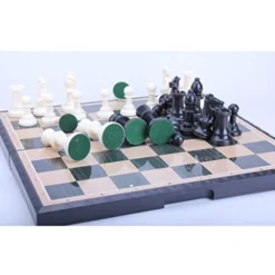 New Chessex Chess Set Magnetic Travel Folding Board Portable Educational Toys Gifts For Kids And Teens Suitable Chess Gift (Color : Medium) -Classic Board Game Shop 41OaHxnOD2L