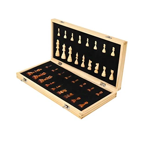 Chess Game Solid Wood Magnetic Travel Chess Set With Folding Chess Board Educational Toys For Kids And Adults International Chess Gift (Size : X-Large) 3 Chess Game Solid Wood Magnetic Travel Chess Set With Folding Chess Board Educational Toys For Kids And Adults International Chess Gift (Size : X-Large) - Image 3
