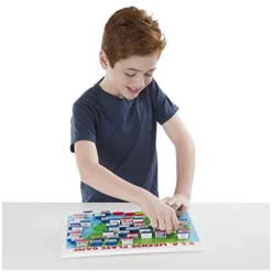 Melissa & Doug Flip To Win Travel License Plate Game - Wooden U.S. Map Game Board -Classic Board Game Shop 41PHBqGLkqL