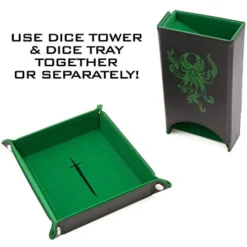 CASEMATIX Portable Dice Tower And Tray Set With Non-Scratch Felt Interior - Folding 8" Auto Dice Roller Dice Rolling Tower ForRandom Dice Rolling With Board Games, D&D And RPGs 9 CASEMATIX Portable Dice Tower And Tray Set With Non-Scratch Felt Interior - Folding 8" Auto Dice Roller Dice Rolling Tower ForRandom Dice Rolling With Board Games, D&D And RPGs -Classic Board Game Shop 41R2a7Ni2AL