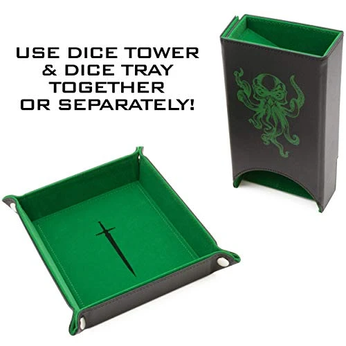 CASEMATIX Portable Dice Tower And Tray Set With Non-Scratch Felt Interior - Folding 8" Auto Dice Roller Dice Rolling Tower ForRandom Dice Rolling With Board Games, D&D And RPGs 3 CASEMATIX Portable Dice Tower And Tray Set With Non-Scratch Felt Interior - Folding 8" Auto Dice Roller Dice Rolling Tower ForRandom Dice Rolling With Board Games, D&D And RPGs - Image 3