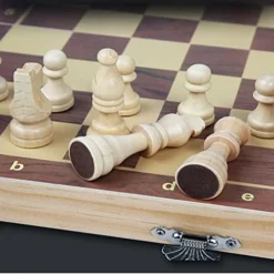 Magnetic Travel Chess Set With Folding Chess Board And Magnetic Chess Pieces Educational Toys Chess Board Game Set For Kids And Adults, 11.4"x11.4"x1" -Classic Board Game Shop 41R8pLm4WDL