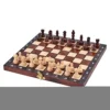 Wooden Travel Chess Set, Folding Portable Educational Toys, Gift For Boys Girls, 27x27cm