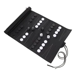 Operitacx 2 Sets Travel Backgammon Children Chess Toys Travel Games Backgammon Board Game Set Black Pu Leather Checkerboard Backgammon Sets For Kids Table Board Toys Small Table Chess Toys -Classic Board Game Shop 41VT1partCL
