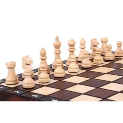 Wooden Travel Chess Set, Folding Portable Educational Toys, Gift For Boys Girls, 27x27cm -Classic Board Game Shop 41VeL6EO58L