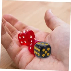 SAFIGLE 15 Sets 30pcs Regular Point Dice Colored Dice Role Playing Dice Black Decor Party Game Dice Mini Dice Teaching Math Dice Party Game Dot Dices Dice Game Playing Props Dice Props Toy -Classic Board Game Shop 41WDjLQDCVL