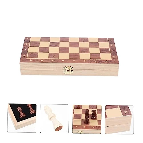 SAFIGLE 1 Set Magnetic Chess Folding Chess Toy Chess Checkers Puzzle Magnetic Chess Chinese Checkers Magnetic Toys For Kids Large Chess Board Folding Magnetic Chess Wooden Chess Plaything 2 SAFIGLE 1 Set Magnetic Chess Folding Chess Toy Chess Checkers Puzzle Magnetic Chess Chinese Checkers Magnetic Toys For Kids Large Chess Board Folding Magnetic Chess Wooden Chess Plaything - Image 2