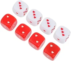 Gadpiparty Kids Toys 24pcs Hearts Carnival White Unique Acrylic Table Wedding Playing Chic Games Club Classroom Teaching Game And Dices Funny Lovely Novel Heart Casino Favors Party Toys RPG Dice -Classic Board Game Shop 41YdZ9pXbCL. AC