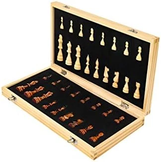 Chess Game Solid Wood Magnetic Travel Chess Set With Folding Chess Board Educational Toys For Kids And Adults International Chess Gift (Size : X-Large) 7 Chess Game Solid Wood Magnetic Travel Chess Set With Folding Chess Board Educational Toys For Kids And Adults International Chess Gift (Size : X-Large) - Image 7