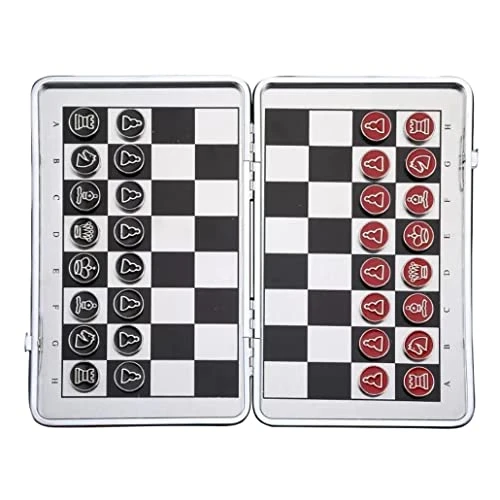 LANGWEI Chess Set, Magnetic Travel Pocket International Chess, Portable Leather Foldable Chessboard Alloy Piece Chessman Board Game Family Toy 2 LANGWEI Chess Set, Magnetic Travel Pocket International Chess, Portable Leather Foldable Chessboard Alloy Piece Chessman Board Game Family Toy - Image 2