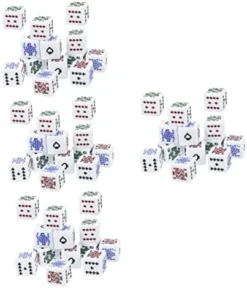 Alasum Birthday Party Games Couples Gifts 32 Pcs Poker Dice Liars Dice Interesting Dice Set Dice Props Funny Game Chips Acrylic Party Supplies Liars Dice Game Couple Gifts White Outfit -Classic Board Game Shop 41b6Vat4eQL. AC