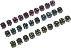 SAFIGLE 15 Sets 30pcs Regular Point Dice Colored Dice Role Playing Dice Black Decor Party Game Dice Mini Dice Teaching Math Dice Party Game Dot Dices Dice Game Playing Props Dice Props Toy -Classic Board Game Shop 41cSTA8T0XL. AC