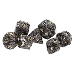 VBESTLIFE Polyhedral Dices Set, 7pcs Hollow Brass Dice Set Coating Clear Number Polyhedral Rolling Dice Toy Polyhedral Dice For Game Collectible Card Games -Classic Board Game Shop 41dnE364RqL