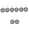 Ibasenice 8 Pcs Pocket Maze Memory Plaything Teaser Hand Challenge Kids Educational Flashing Keychains Games Black Toy Training Concentration Birthday And LED Cube Sound For Toys Teens