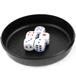 GENERIC Qtqgoitem Bar KTV Casino Guessing Game Shaker Cup Case 5pcs Black W Dices 25pcs (Model: 821 BAB 032 885 63b)