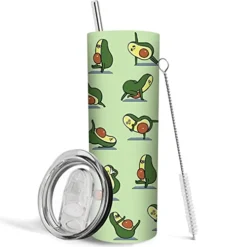 Avocado Gifts For Avocado Lovers, Avocado Gifts, Avocado Tumbler, Avocado Mug, Avocado Coffee Cup, Avocado Stuff, Birthday Gifts For Women Girls, 20oz Stainless Steel Tumbler With Lid And Straw