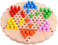 SAFIGLE 1pc Travel Chess Board Toys For Travel Desktop Toys Chess Game For Kids Intelligence Toy For Kids Chinese Draughts Backgammon Set Checkerboard Wooden Pattern China Child -Classic Board Game Shop 41njCZS0rCL. AC