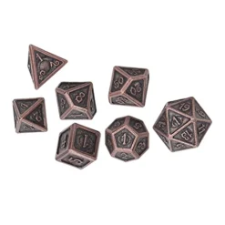 Dice Set, Metal Dice RPG Beautiful Rolling Solid For Tabletop (Type 1) -Classic Board Game Shop 41o10in3B3L