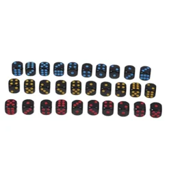 SAFIGLE 15 Sets 30pcs Regular Point Dice Colored Dice Role Playing Dice Black Decor Party Game Dice Mini Dice Teaching Math Dice Party Game Dot Dices Dice Game Playing Props Dice Props Toy