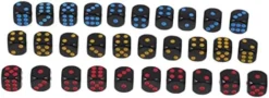 SAFIGLE 15 Sets 30pcs Regular Point Dice Colored Dice Role Playing Dice Black Decor Party Game Dice Mini Dice Teaching Math Dice Party Game Dot Dices Dice Game Playing Props Dice Props Toy -Classic Board Game Shop 41oXkZ1TQgL. AC